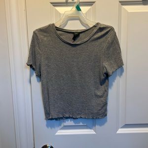 grey women’s crop top small